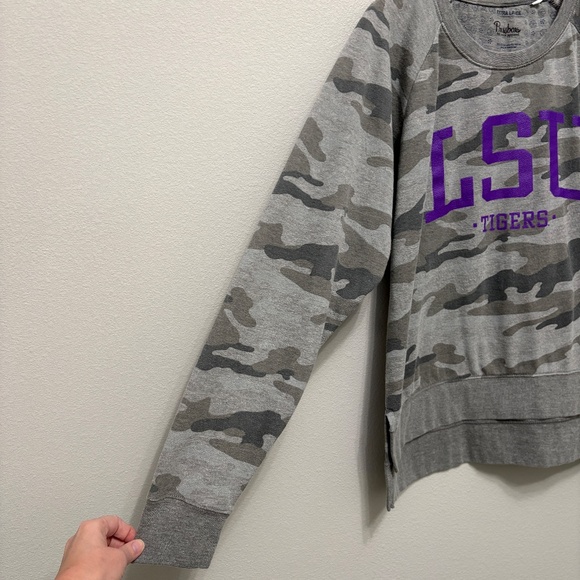 Pressbox Camo LSU Sweatshirt - Gray & Purple, XL - Picture 5 of 7